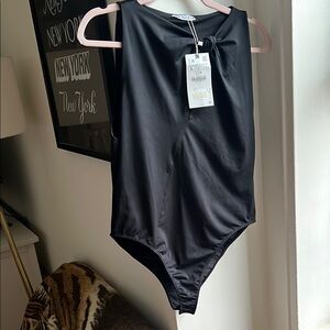 Zara Elegant Black‎ Bow Top